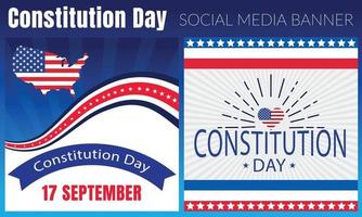 jour de la constitution aux états-unis. patriote américain. 17 septembre. vecteur