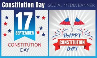 jour de la constitution aux états-unis. patriote américain. 17 septembre. vecteur