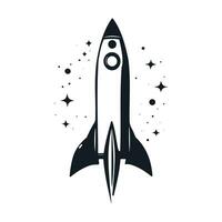 fusée icône, espace navire lancement logo vecteur