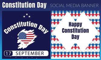 jour de la constitution aux états-unis. patriote américain. 17 septembre. vecteur