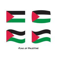 drapeau de Palestine ensemble vecteur illustration.