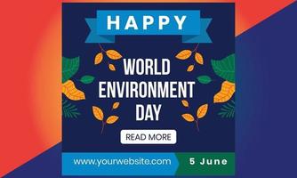 journée mondiale de l'environnement. terre écologique verte. journée mondiale de l'environnement. vecteur
