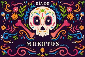 pente dia de muertos Contexte illustration vecteur conception