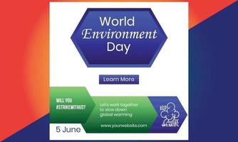journée mondiale de l'environnement. terre écologique verte. journée mondiale de l'environnement. vecteur