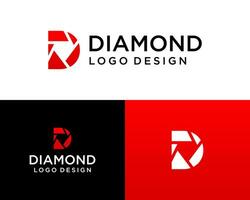 lettre ré monogramme diamant logo conception. vecteur