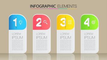 modèle de zone de texte infographique moderne, bannière d'infographie vecteur