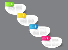 modèle de zone de texte infographique moderne, bannière d'infographie vecteur