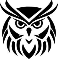 hibou, noir et blanc vecteur illustration