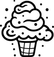 la glace crème - minimaliste et plat logo - vecteur illustration