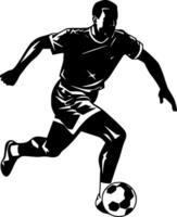 football, minimaliste et Facile silhouette - vecteur illustration