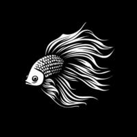 poisson, minimaliste et Facile silhouette - vecteur illustration