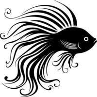 poisson, minimaliste et Facile silhouette - vecteur illustration