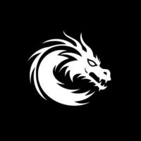 dragon, noir et blanc vecteur illustration