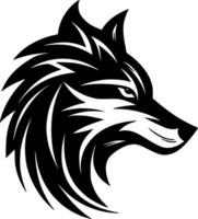 loup, noir et blanc vecteur illustration