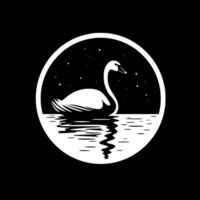 cygne, noir et blanc vecteur illustration