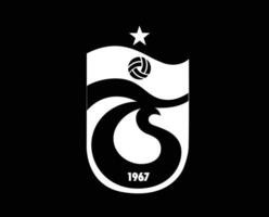 trabzonspor club logo symbole blanc dinde ligue Football abstrait conception vecteur illustration avec noir Contexte