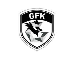 Gaziantep fk club symbole logo noir dinde ligue Football abstrait conception vecteur illustration