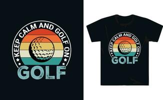 le golf joueur jouer au golf t chemise conception des sports vecteur