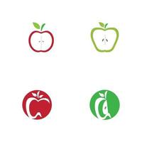 Ensemble de logo d'icône de conception d'illustration vectorielle apple vecteur