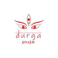 durga Shakti, le déesse de pouvoir, est représenté dans rouge sur une blanc Contexte vecteur