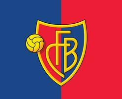 bâle logo club symbole Suisse ligue Football abstrait conception vecteur illustration avec bleu et rouge Contexte