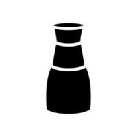 bouteille vecteur icône isolé. noir silhouette soja sauce, des sports l'eau bouteille etc.