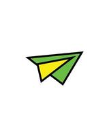 origami forme image avec vert Couleur vecteur illustration logo conception