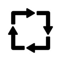 rafraîchir, annuler, refaire, rotation, répétition flèches isolé blanc Contexte vecteur