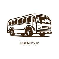 minimal et abstrait logo de autobus icône école autobus vecteur autobus silhouette isolé