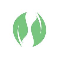 vert arbre feuille écologie la nature élément logo icône vecteur