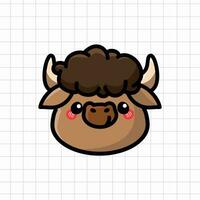 mignonne bison illustration vecteur