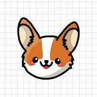 illustration de chien corgi mignon vecteur