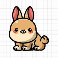 mignonne lapin lapin animal illustration vecteur