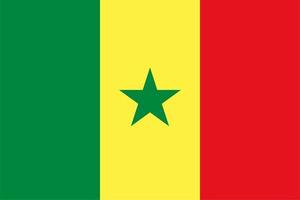 drapeau sénégalais du sénégal vecteur