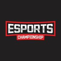 esports championnat et des sports texte logo vecteur