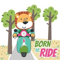 vecteur illustration de mignonne ours équitation scooter. pouvez être utilisé pour T-shirt impression, les enfants porter mode conceptions, bébé douche invitation cartes et autre décoration.