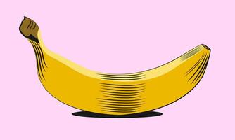 pop art vecteur banane sur rose Contexte