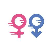 le sexe égalité symbole icône vecteur illustration