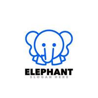 l'éléphant ligne symbole logo vecteur