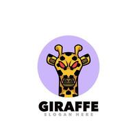 girafe tête mascotte logo vecteur