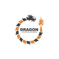 dragon logo icône modèle vecteur