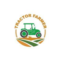 tracteur agriculteur icône vecteur illustration conception