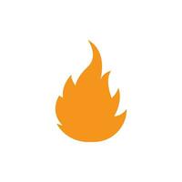 Feu flamme logo icône vector illustration design