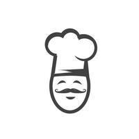 chapeau chef logo vecteur illustration