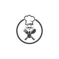 chapeau chef logo vecteur illustration