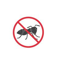 conception d'illustration d'icône de vecteur de fourmi
