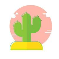 icône de vecteur de cactus. signe d'illustration de cactus. symbole ou logo du désert.