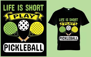 pickleball vecteur t chemise conception