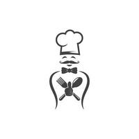 chapeau chef logo vecteur illustration