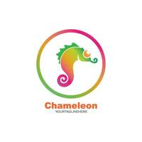 caméléon vecteur icône logo illustration conception